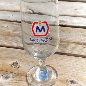 Rare Molson Canadian Pedestal Glass Vintage